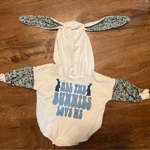 Easter bunny bubble romper